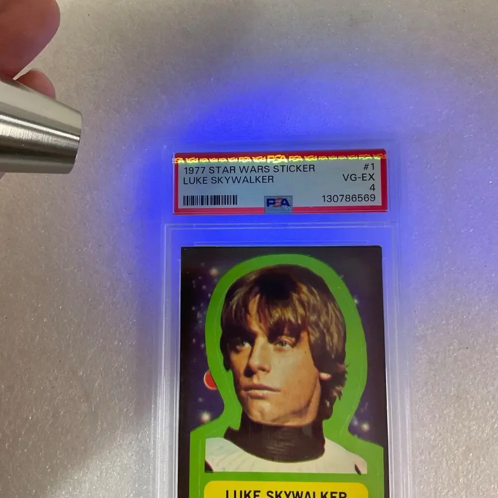 Star Wars 1977 Luke Skywalker Sticker Card #1 PSA 4 CERT#130786569